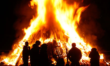Halloween Fun Fact: During the pre-Halloween celebration of Samhain, bonfires were lit to ensure the sun would return after the long, hard winter. Often Druid priests would throw the bones of cattle into the flames and, hence,