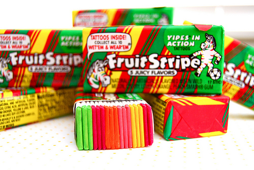 Halloween Fun Fact: Fruit Stripe's zebra mascot is named Yipes.