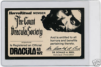 Halloween Fun Fact: In 1962, The Count Dracula Society was founded by Dr. Donald A. Reed.